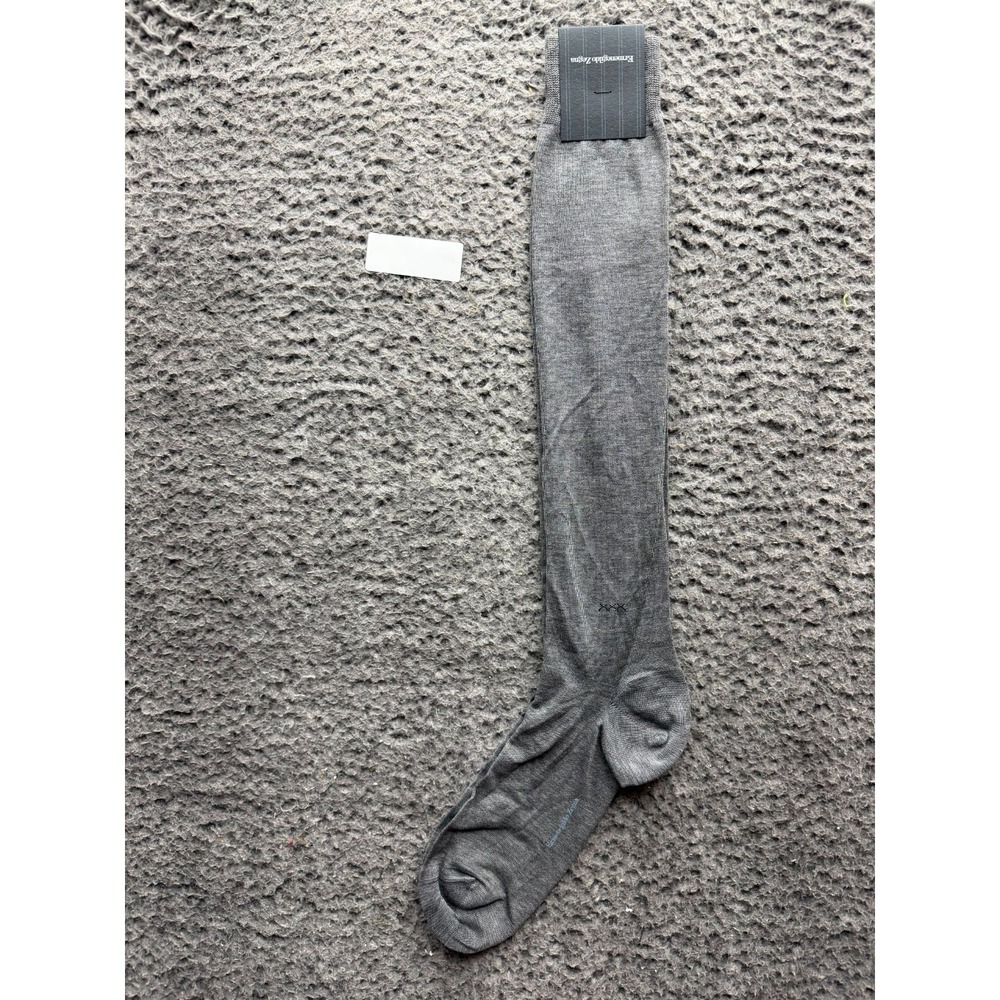 NWT Ermenegildo Zegna Everyday Triple X Knee Socks Flanel Grey One Size Unisex